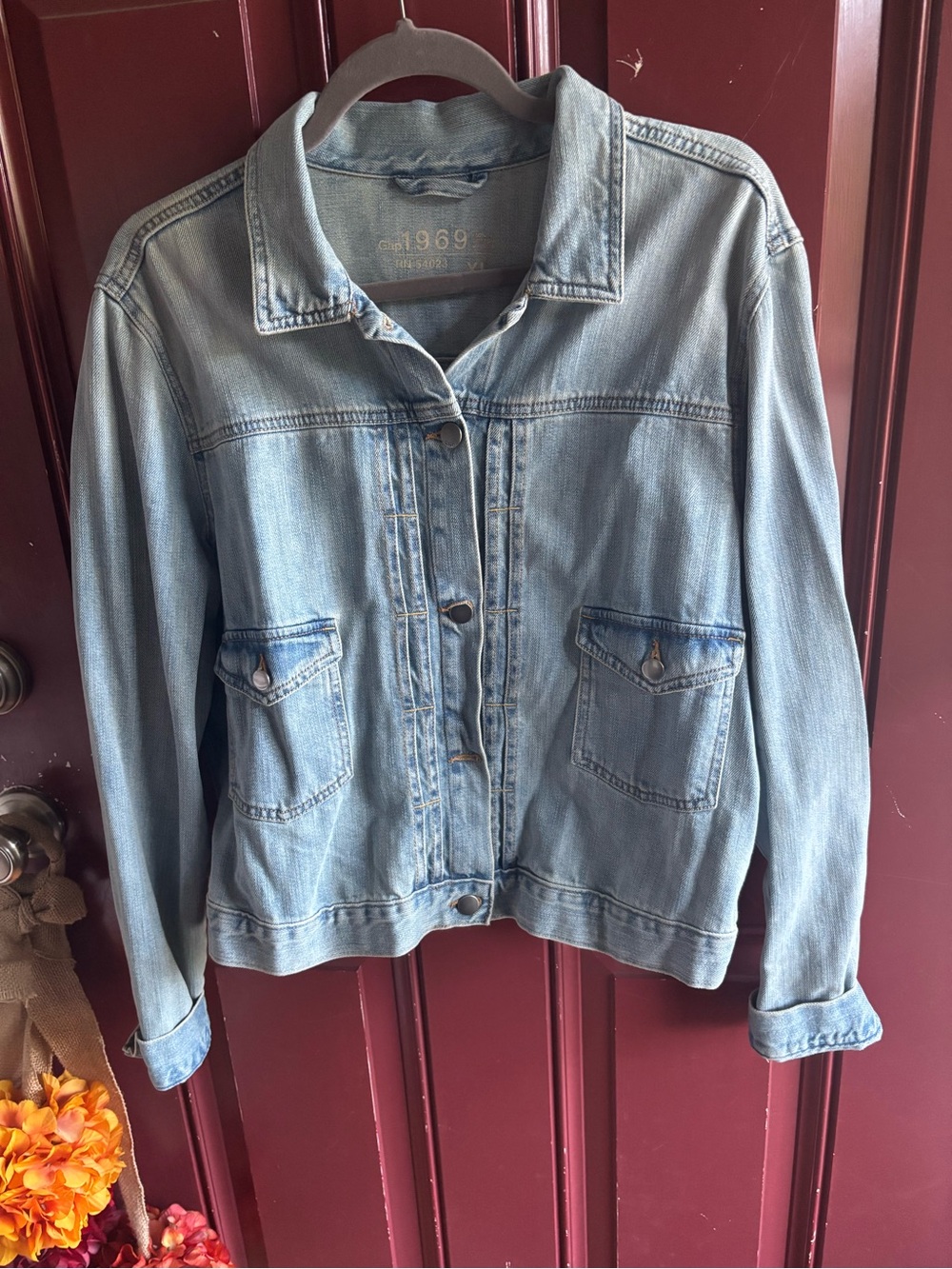 GAP Light Blue Denim Jean Jacket for Women